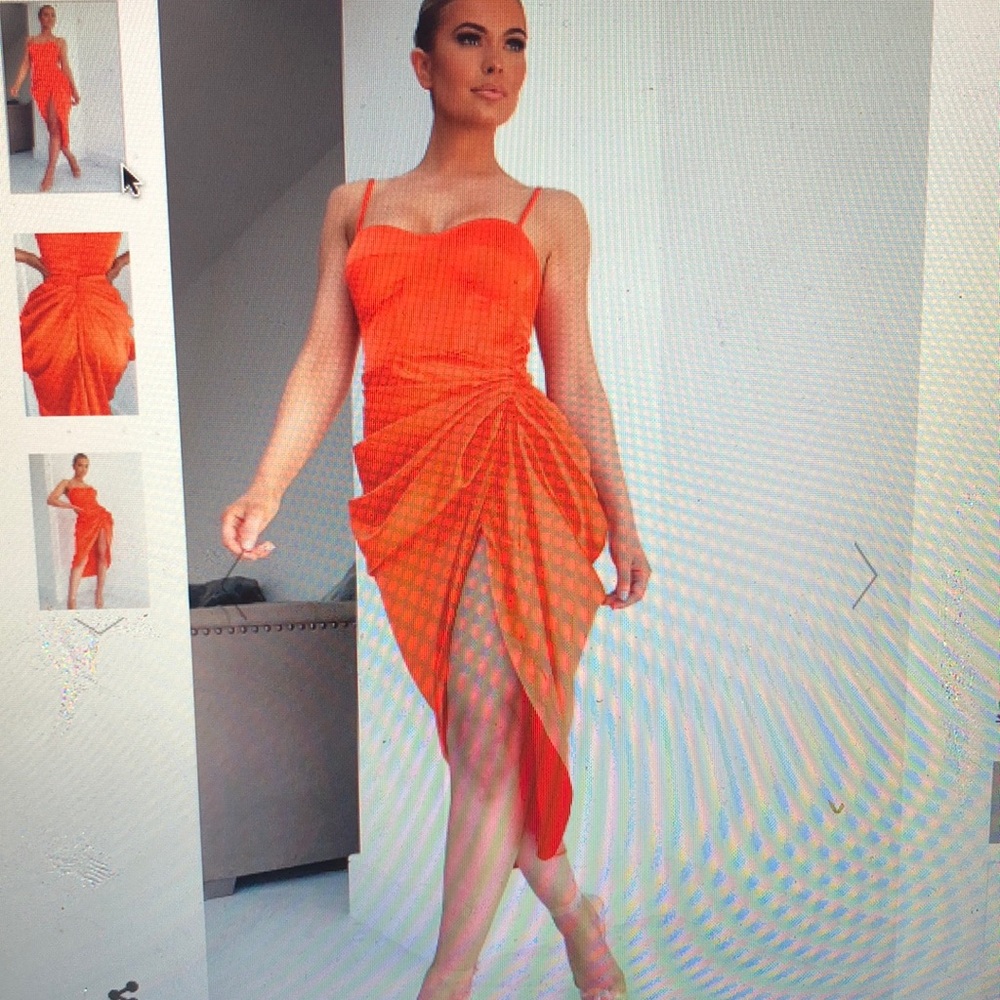 Brand new vibrant orange corset dress size 12